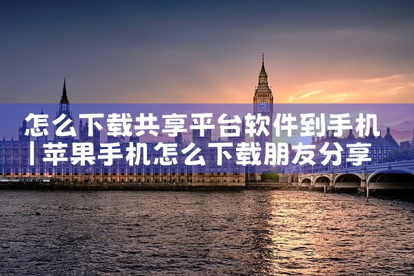 怎么下载共享平台软件到手机