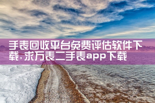 手表回收平台免费评估软件下载